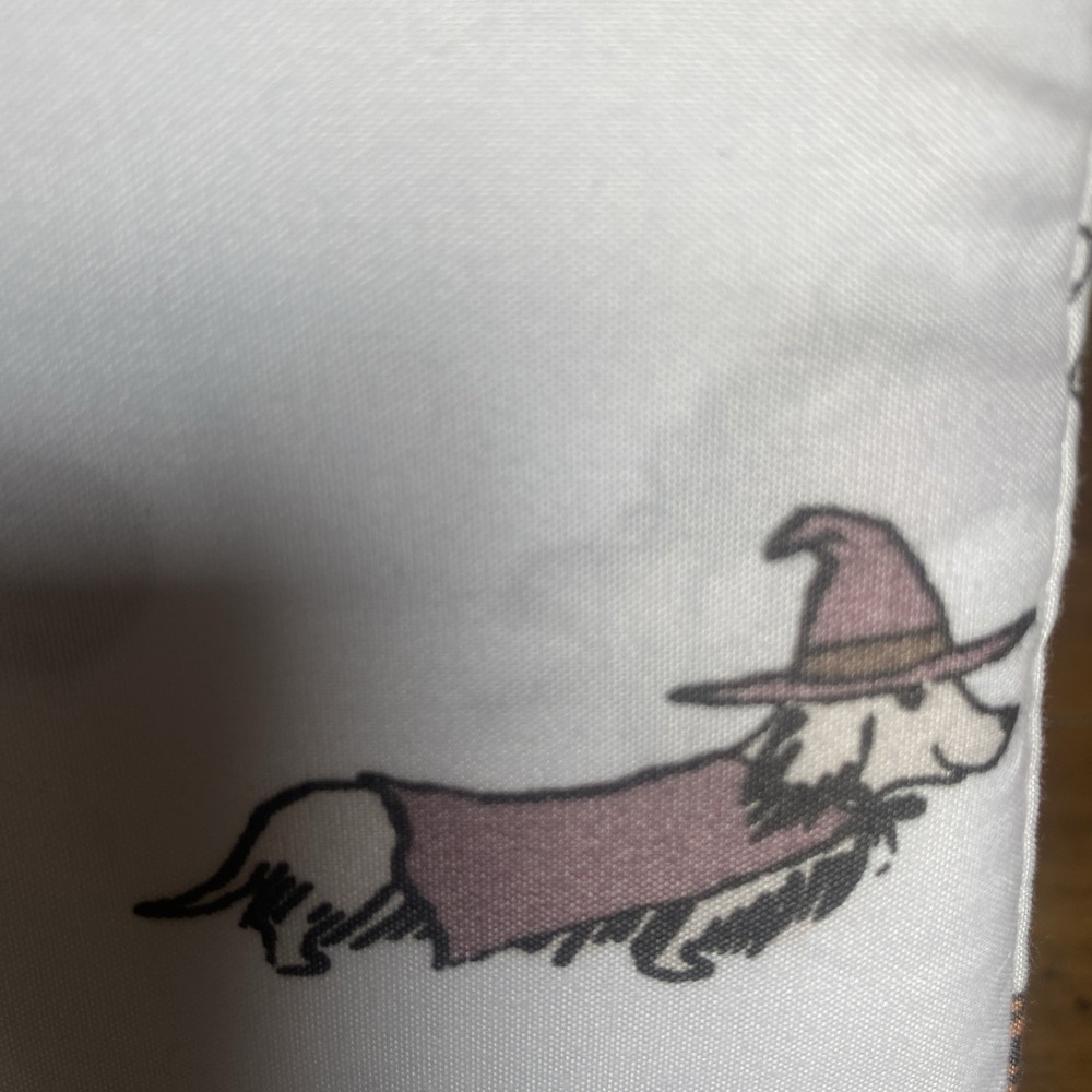 Cynthia Rowley Queen Sheet Set Halloween Dachshund Weiner Dog Costume Pumpkin - Picture 3 of 6
